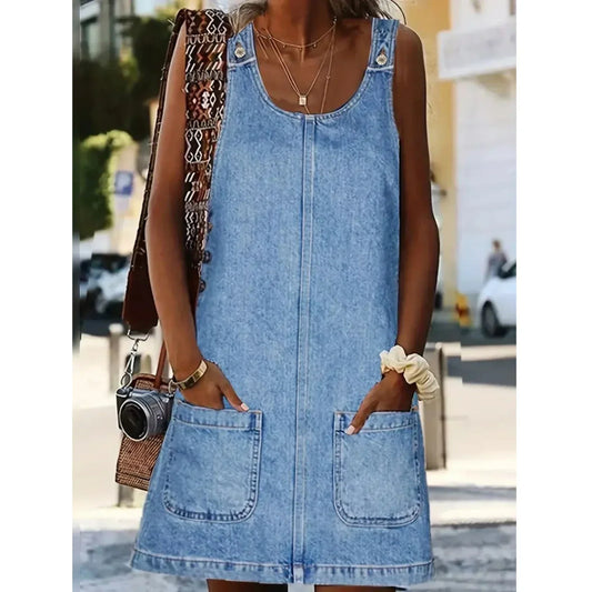Cliona | Relaxed Denim-Look Dress