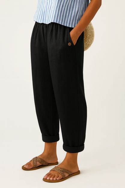 Emer | Timeless Linen-Look Trousers