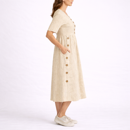 Ailish | Striped Midi Dress