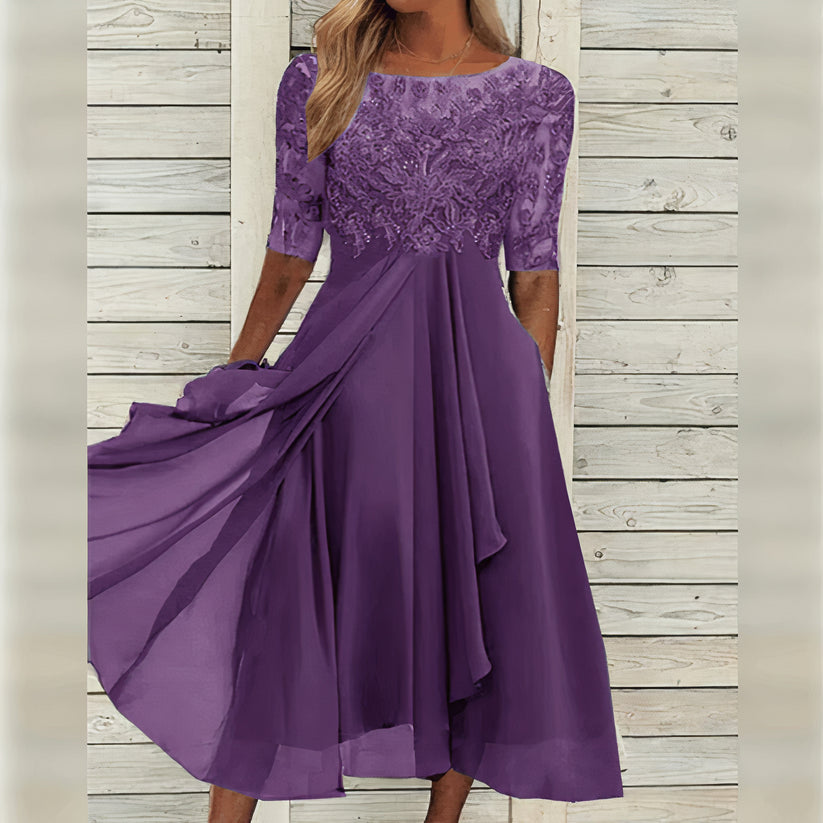 Banna | Elegant Lace Midi Dress