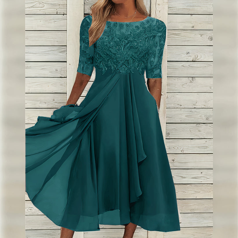 Banna | Elegant Lace Midi Dress
