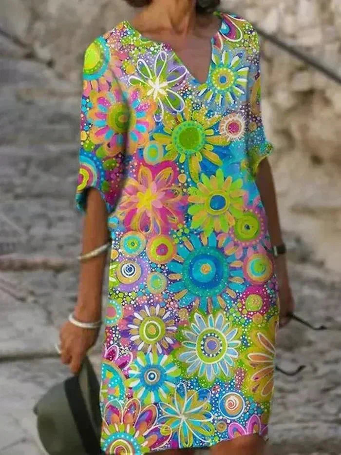 Eimear™ | Vibrant Floral Maxi Dress-