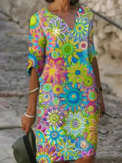 Eimear™ | Vibrant Floral Maxi Dress-
