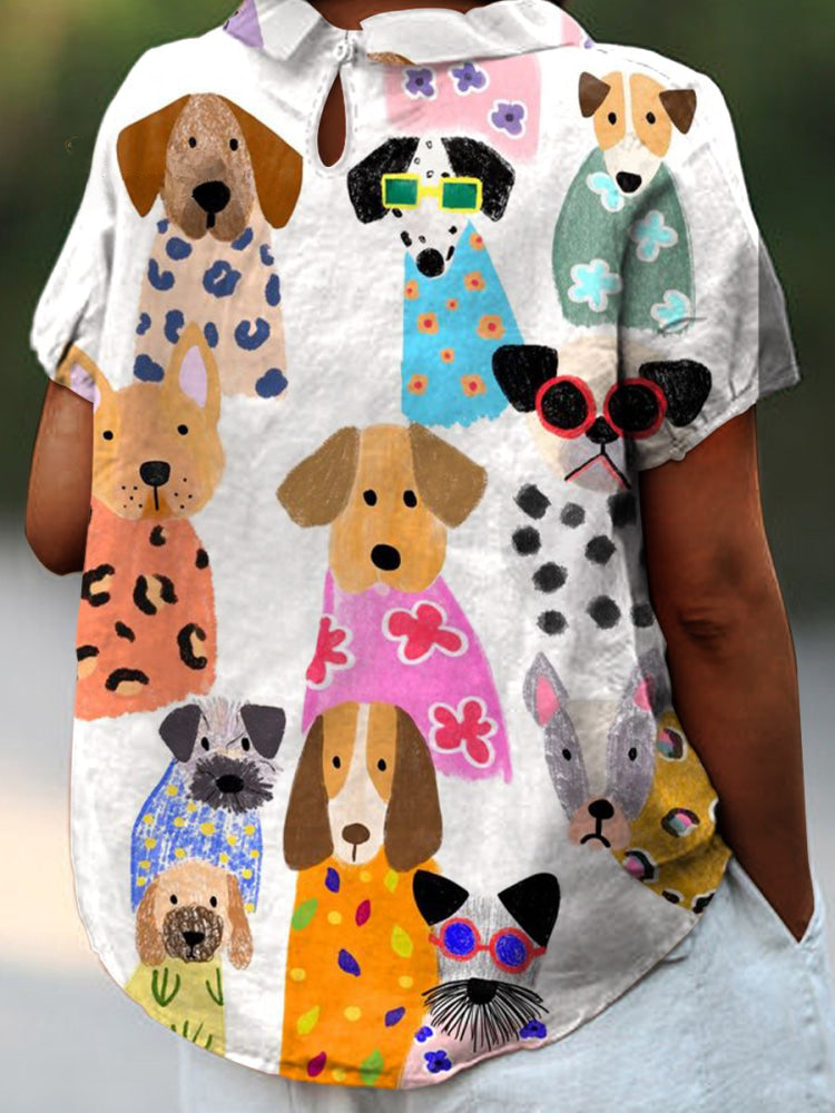 Nuala | Dog Print Shirt