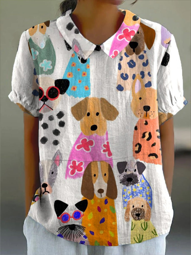 Nuala | Dog Print Shirt
