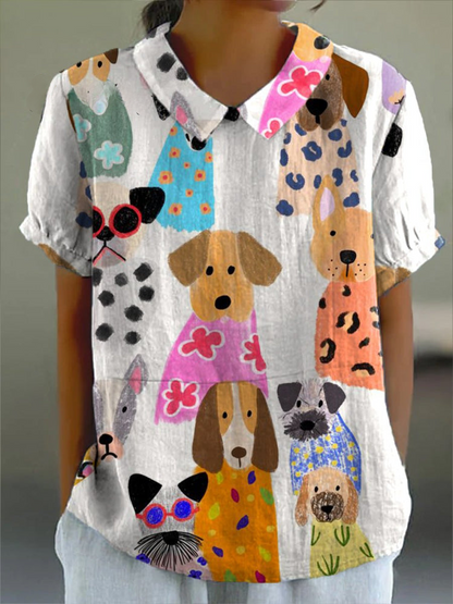 Nuala | Dog Print Shirt