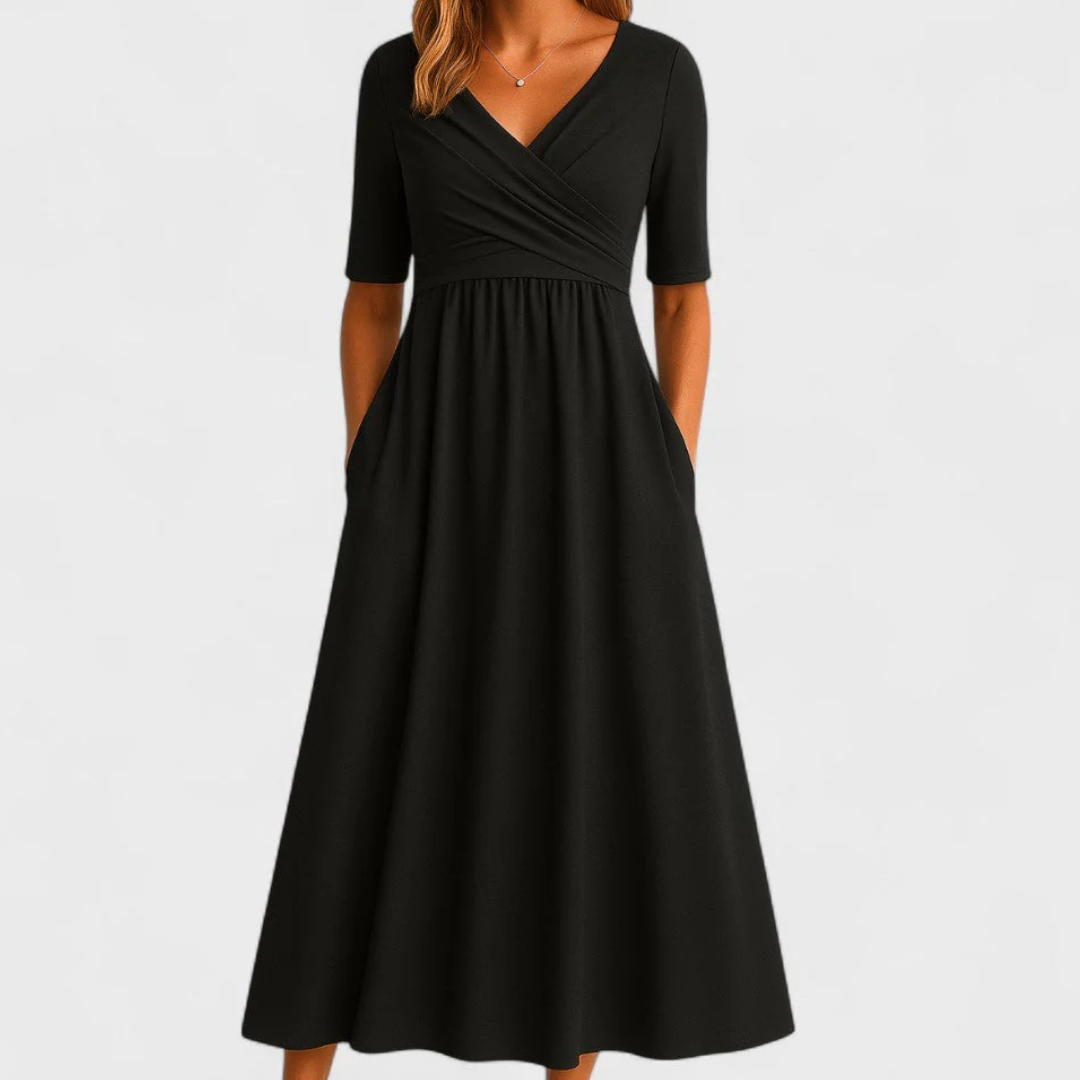 Cathleen | Elegant Midi Dress with Pockets