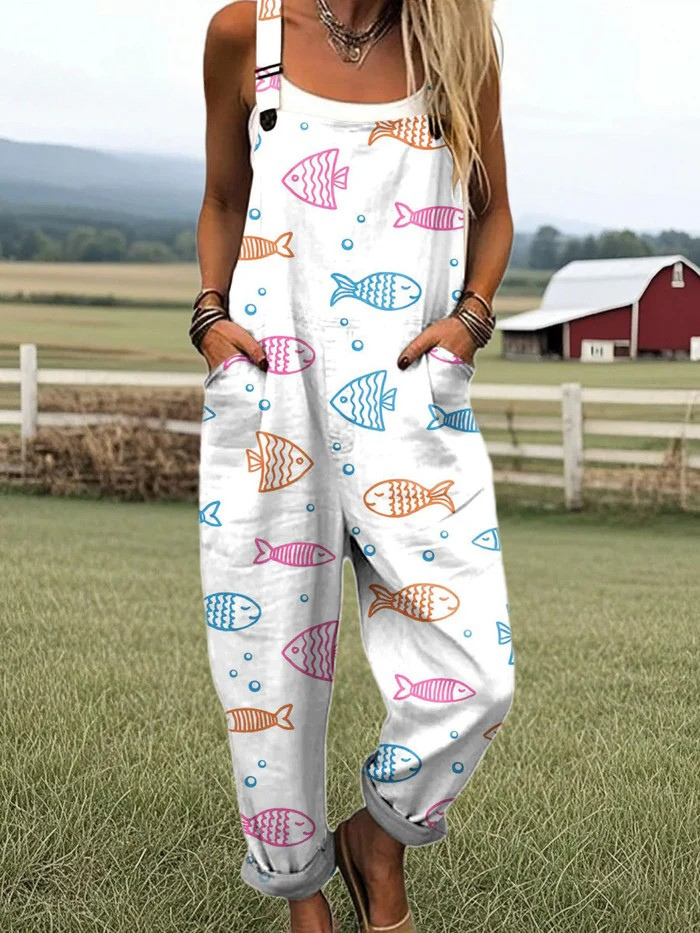Niamh™ - Printed Summer Dungarees