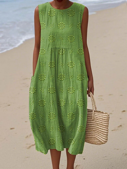 Máire | Patterned Midi Dress