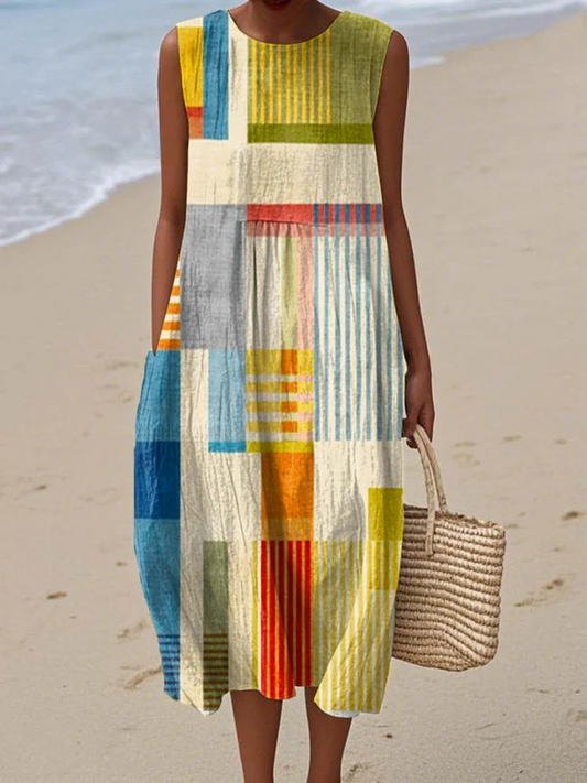 Ceara | Geometric Midi Dress