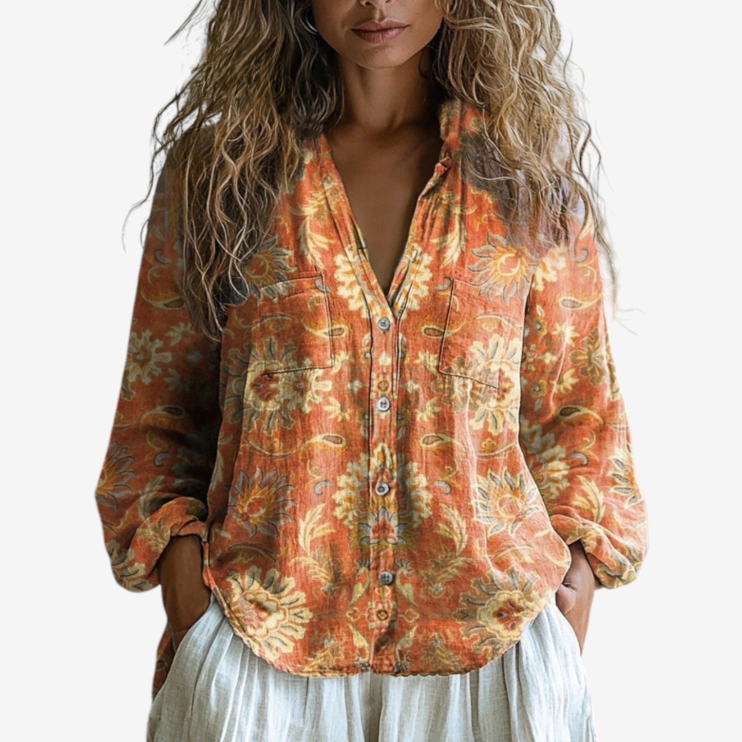 Étaín | Bohemian Floral Blouse