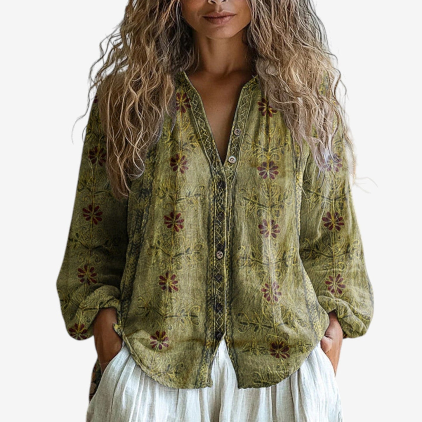Siobhán | Boho Floral Blouse