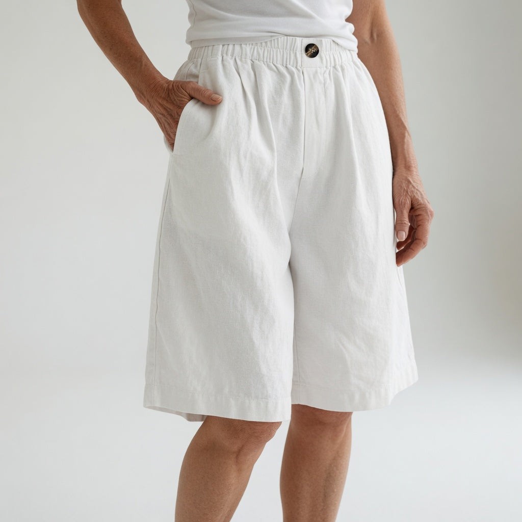 Orla™ - Wide Elastic-Waist Shorts with Natural Summer Comfort