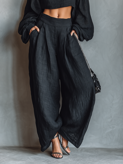Síofra | Off-shoulder set with wide-leg pants