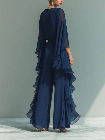 Derbforgaill | Elegant Chiffon Ensemble
