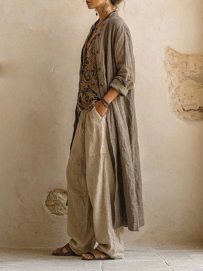 Flannait | 3-Piece Set in Premium Cotton-Linen Blend