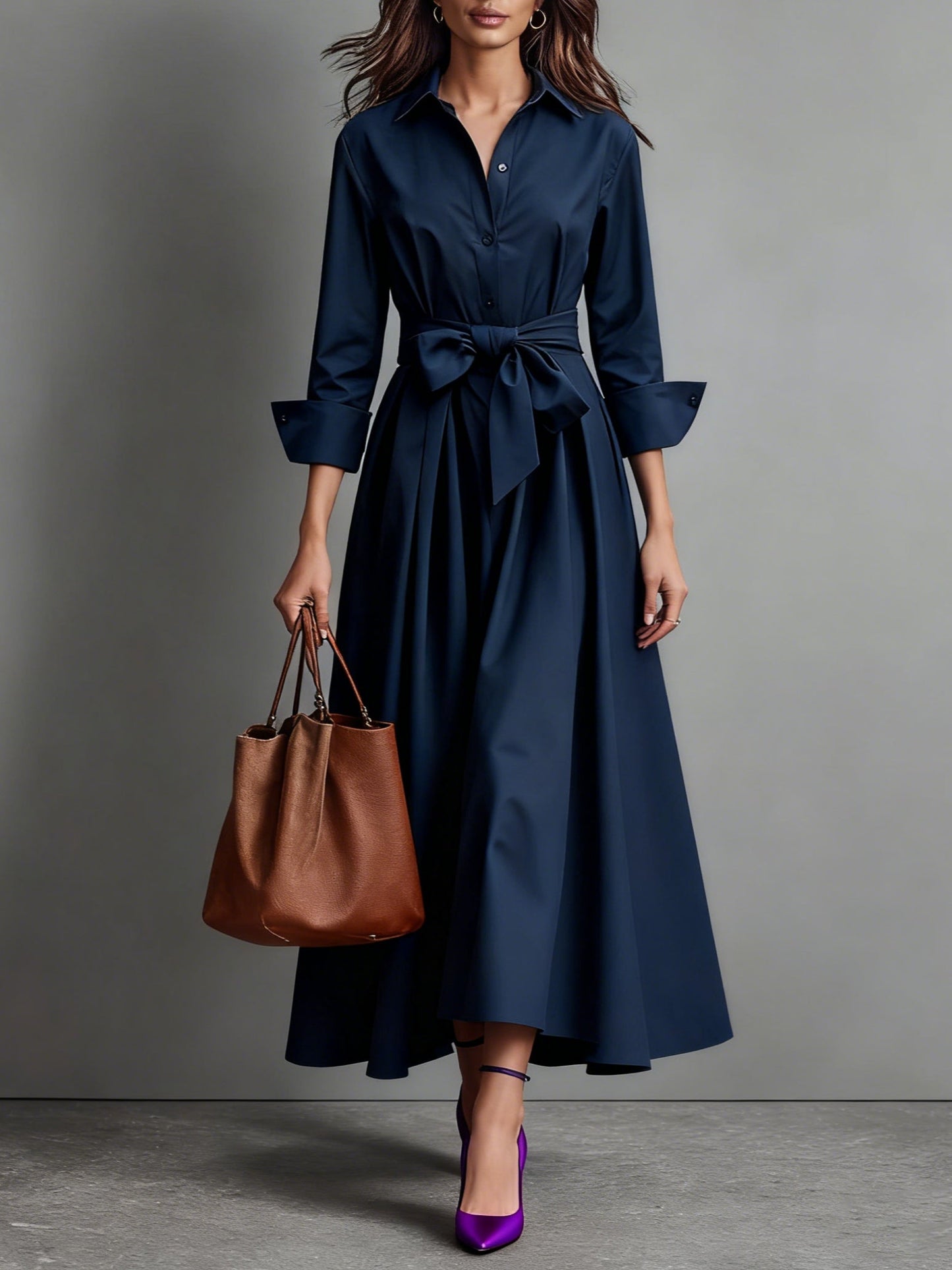 Onóra | Elegant Maxi Dress with Knot Detail