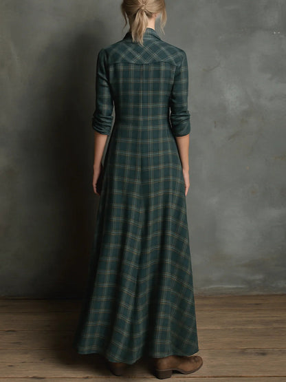 Nár | Long Checked Dress