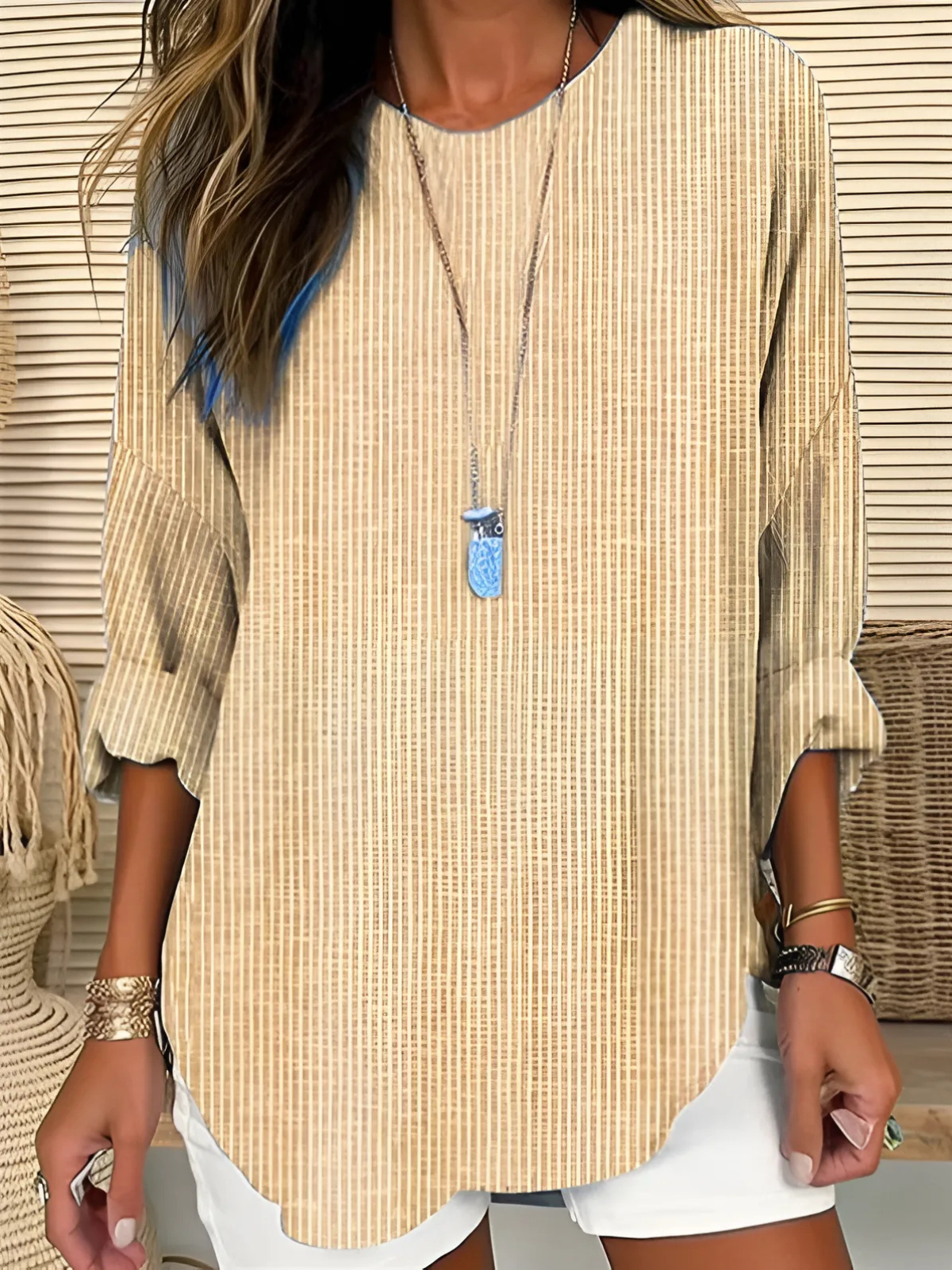 Mary | Trendy Striped Blouse