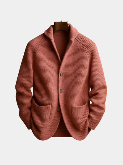 Turlough | Men’s Ribbed Wool Cardigan