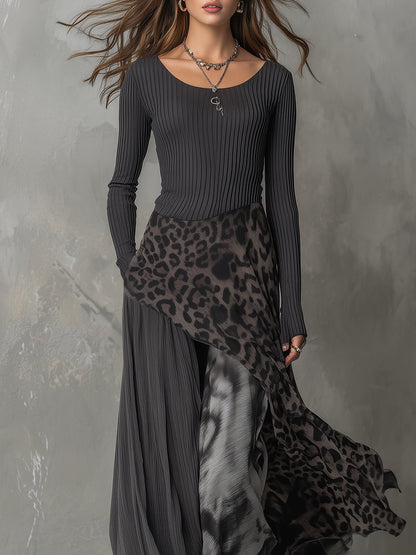Saoirse | Bohemian Leopard Print Maxi Dress