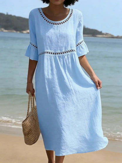 Amara™ | Elegant tummy-concealing midi dress
