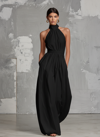 Nuala | Halter-Neck Woven Jumpsuit