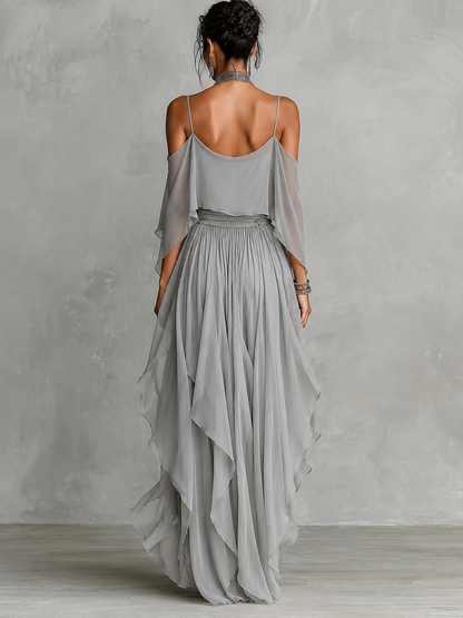 Evanna | Chiffon Two-Piece Set