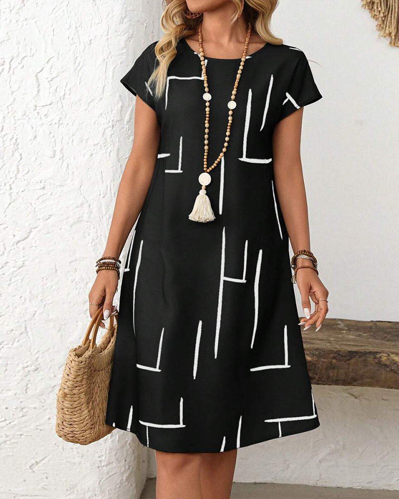 Milou™ | Loose-fitting dress with stripe print