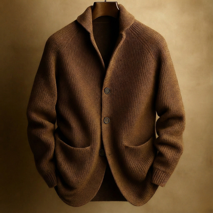 Turlough | Men’s Ribbed Wool Cardigan