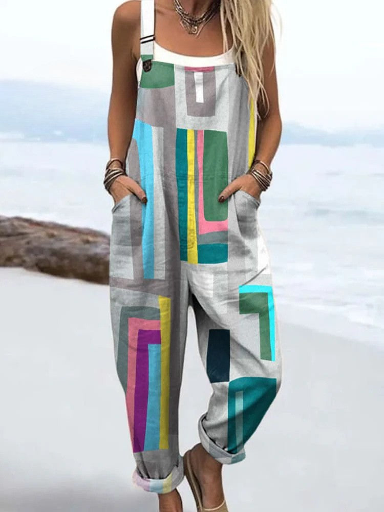 Clodagh™ - Printed Summer Dungarees