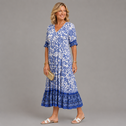 Fionnuala | Floral V-Neck Dress