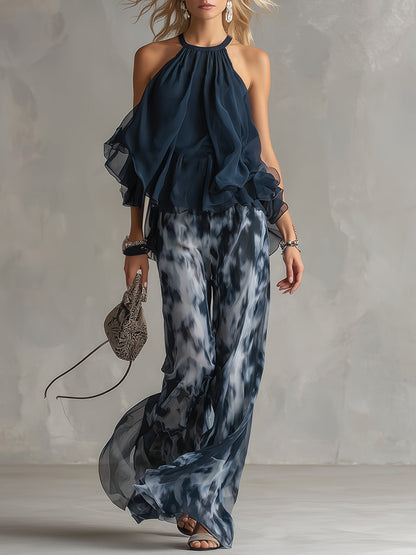 Gráinne | High-Neck Chiffon Set