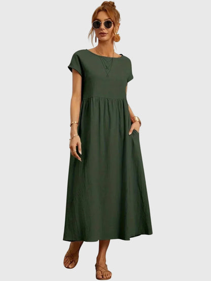 Eavan | Casual Pocket Midi Dress