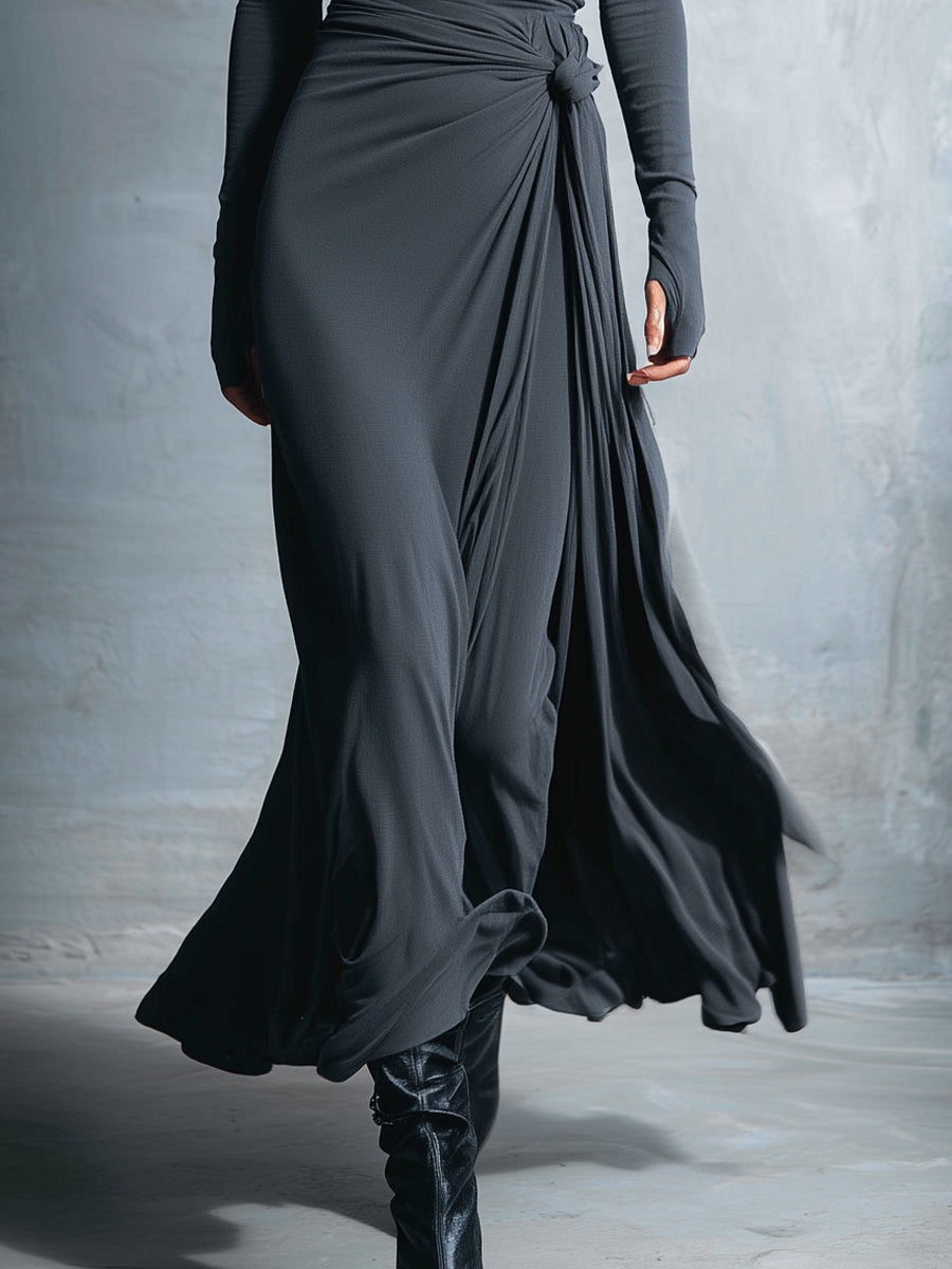 Tuathflaith | Long Dress with Side Knot