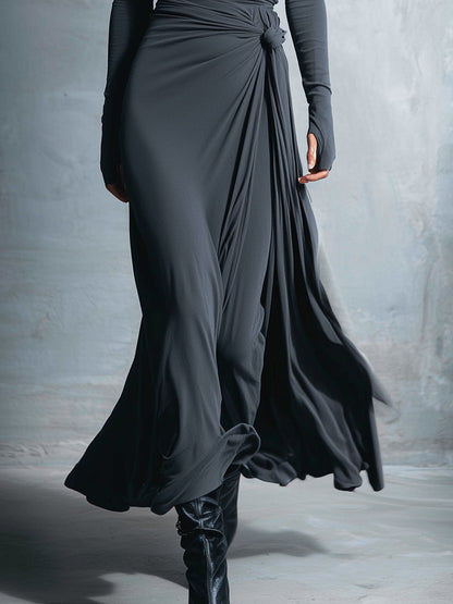 Tuathflaith | Long Dress with Side Knot