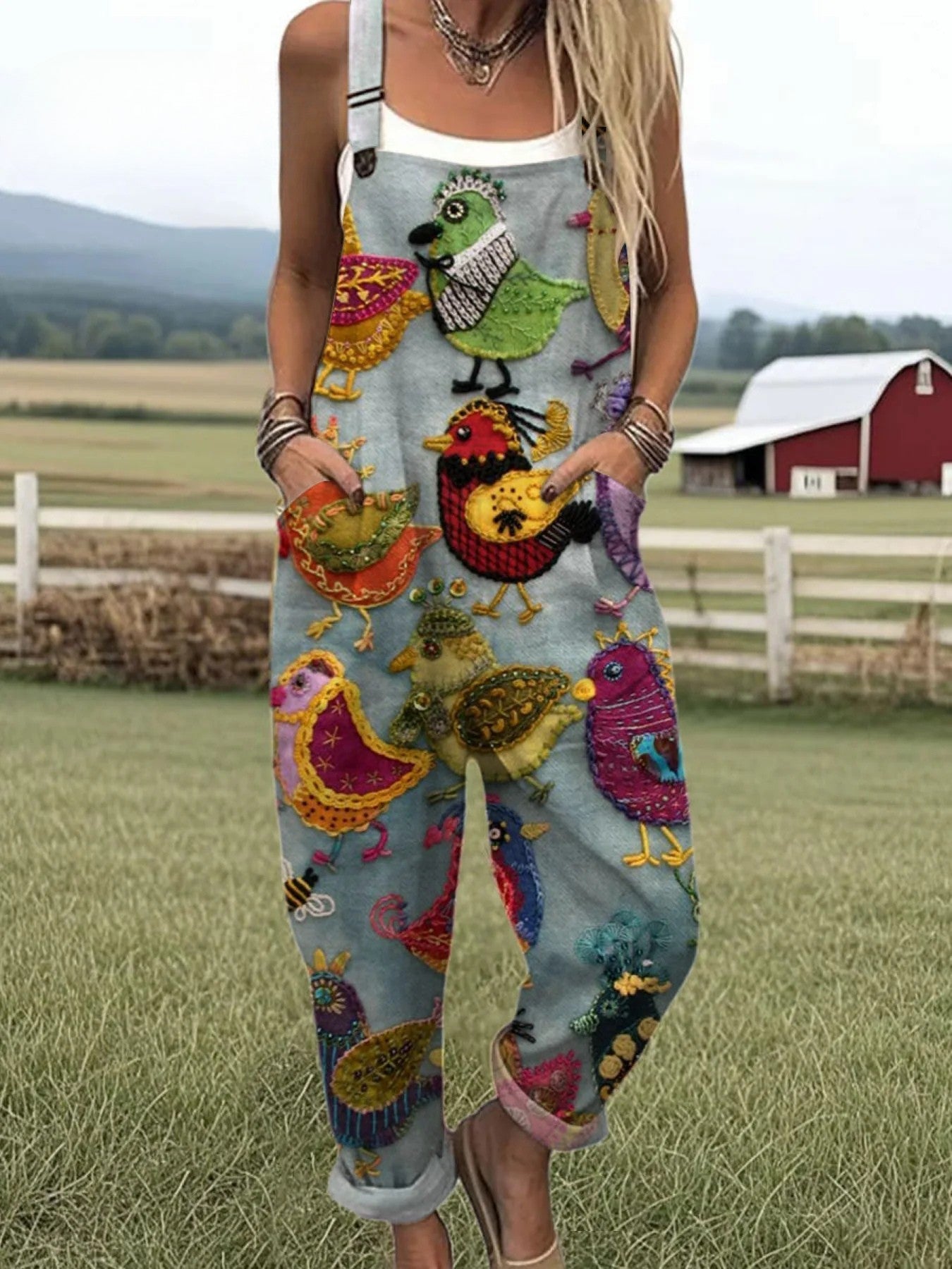Sinéad™ - Printed Summer Dungarees