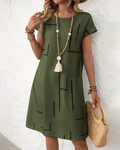 Milou™ | Loose-fitting dress with stripe print