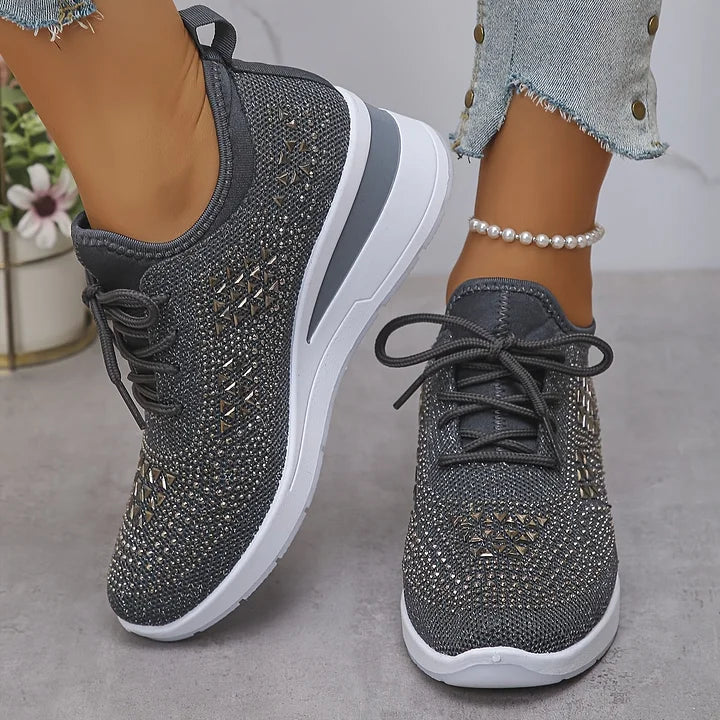 Neasa | Orthopedic Rhinestone Comfort Sneakers