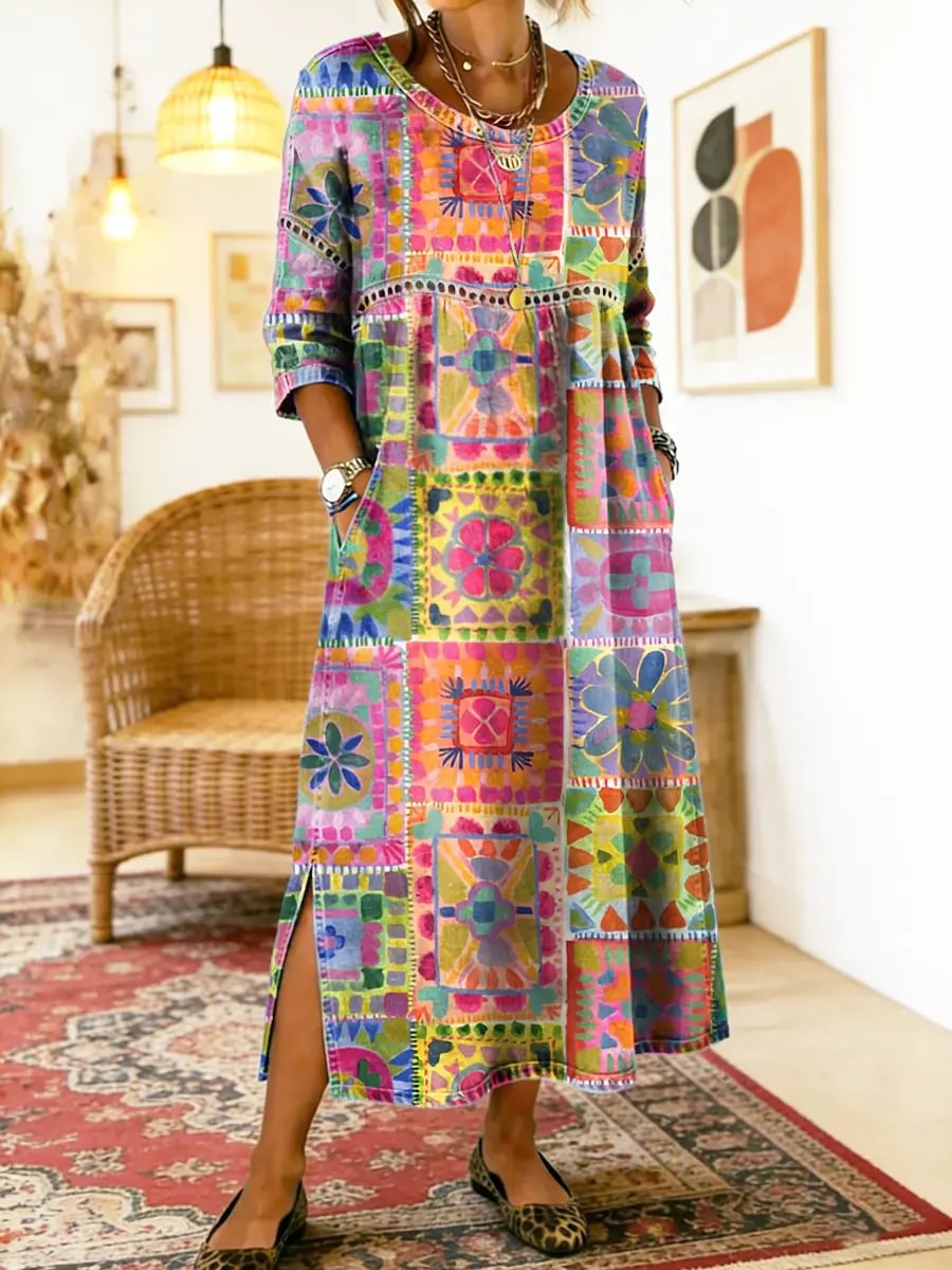Saoirse | Ethnic Print Dress