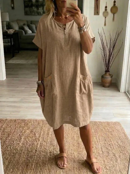 Clodagh™ | Zip-Front Maxi Dress