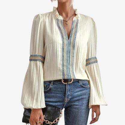 Ibbie™ Blusa Boho Bordada
