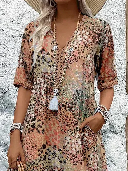 Sorcha™ | Vibrant Floral Wrap Midi Dress