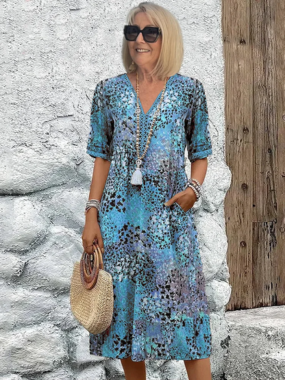 Sorcha™ | Vibrant Floral Wrap Midi Dress