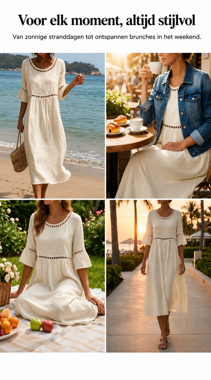 Amara™ | Elegant tummy-concealing midi dress