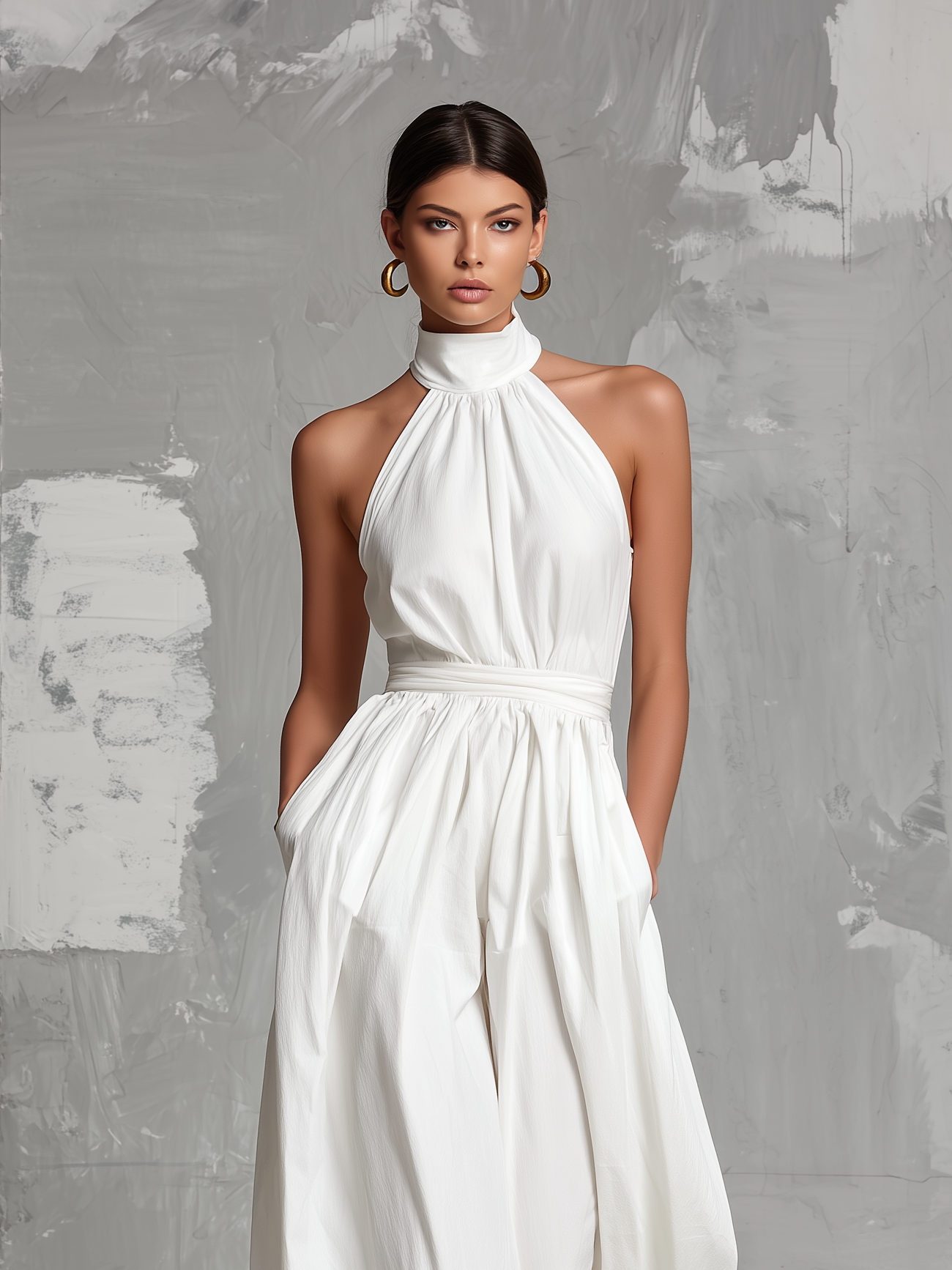 Nuala | Halter-Neck Woven Jumpsuit