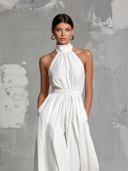Nuala | Halter-Neck Woven Jumpsuit