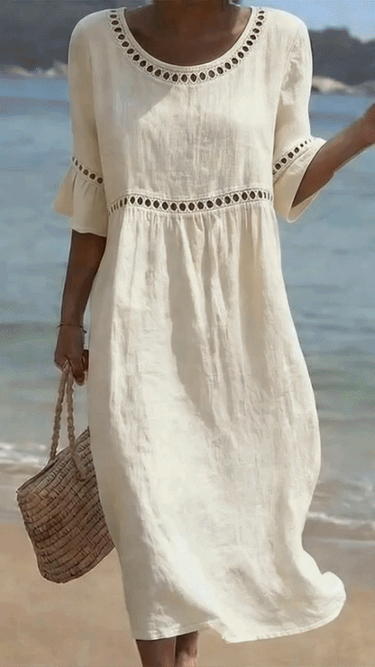Amara™ | Elegant tummy-concealing midi dress