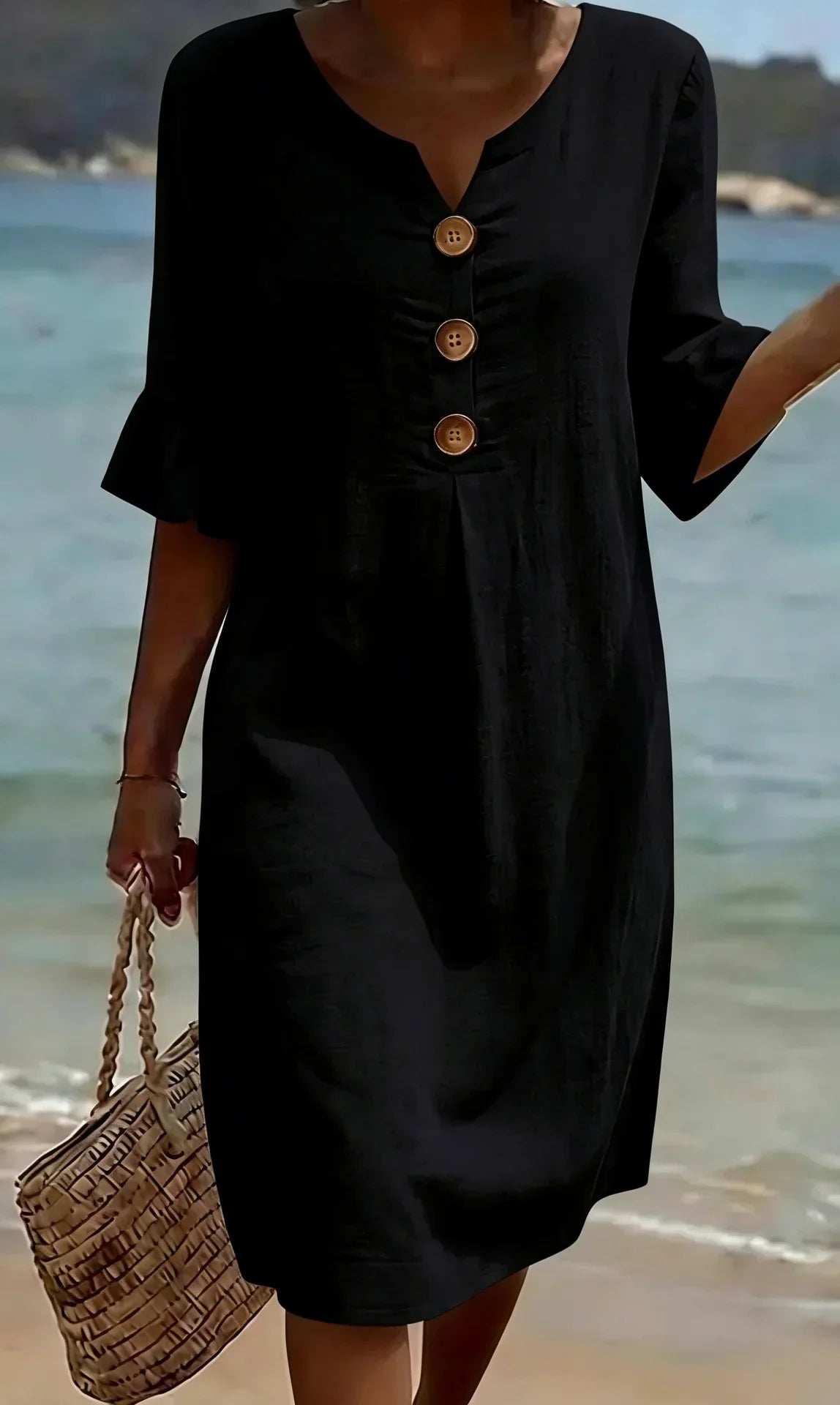 Saoirse™ | Textured Long Sleeve Dress