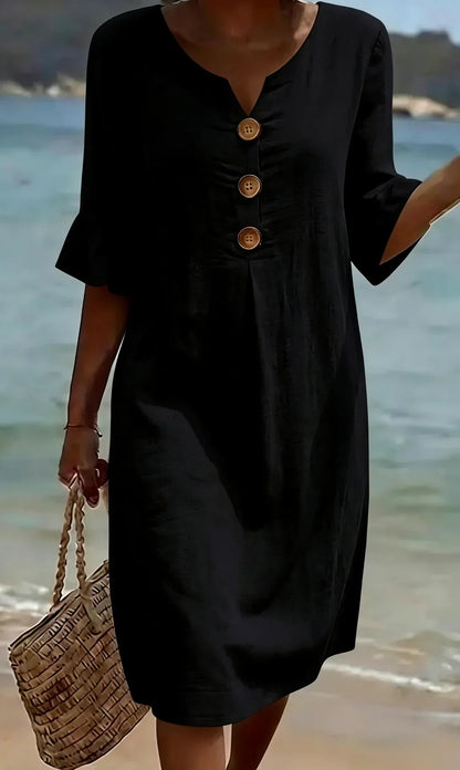 Eimear™ | Textured Long Sleeve Dress-